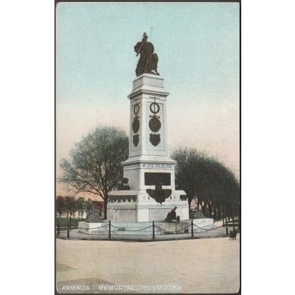 Armada Memorial, Plymouth, Devon, c.1905-10 - Birn Brothers Postcard