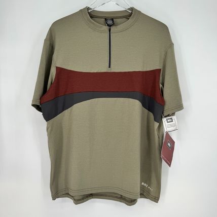 REI Vintage 1/4 Zip Cycling Jersey Shirt Khaki Size Large NWT Outdoor Retro