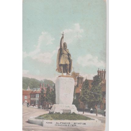 King Alfreds Statue Winchester Hampshire Postcard (QHAM317)