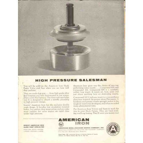 american iron machine works company 1962 high pressure sale vintage ad