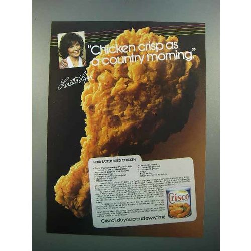 1986 Crisco Shortening Ad - Loretta Lynn - Chicken
