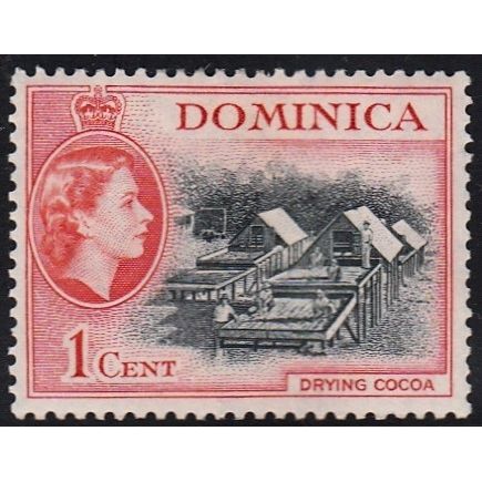Dominica, 1954 1c QEII, SG 141 (Scott #143), mint hinged