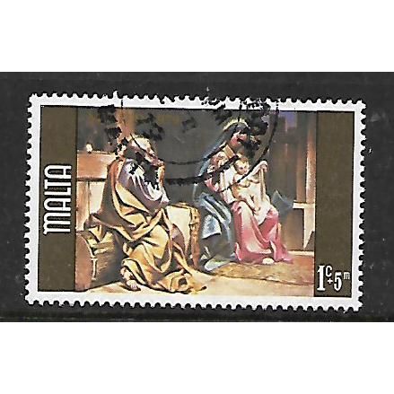 MALTA 1979 CHRISTMAS PAINTINGS 1c + 5m THE NATIVITY SG 634 FINE USED