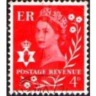 1968-9 Northern Ireland Regional Definitives, 4d Value. Vermillion. Fine Used