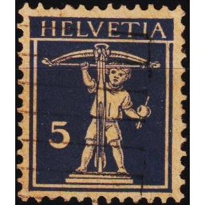 Switzerland 1910 5c S.G.265 Used
