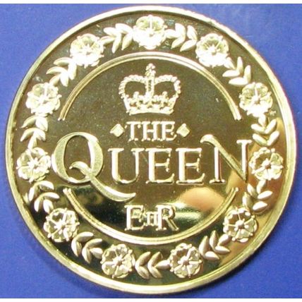 Queen Elizabeth. Challenge Coin. 1.50". 72b.