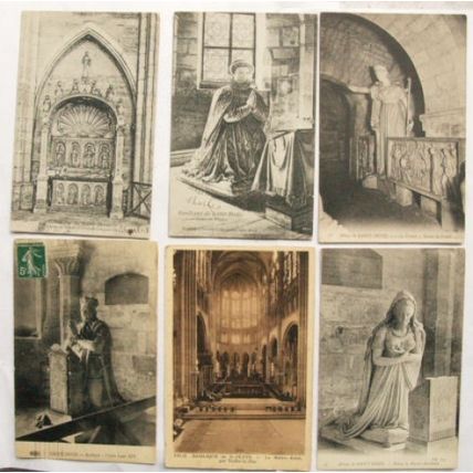 6 vintage French postcards - Saint Denis