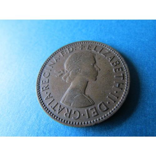 1959 QUEEN ELIZABETH II HALFPENNY - COIN - 3 FREE POST. AAY