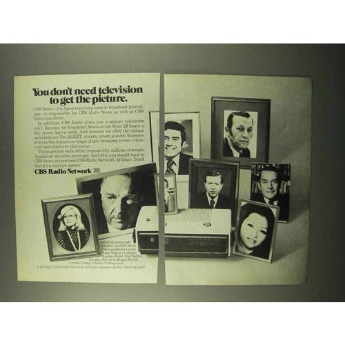 1975 CBS Radio Network Ad - Cronkite, Connie Chung