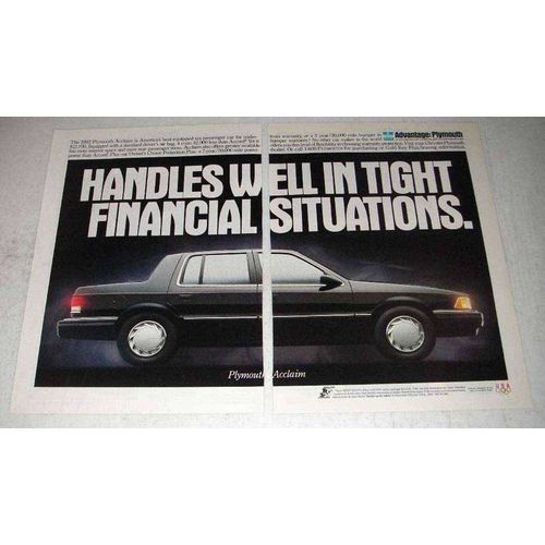 1992 Plymouth Acclaim Ad - Financial Situations