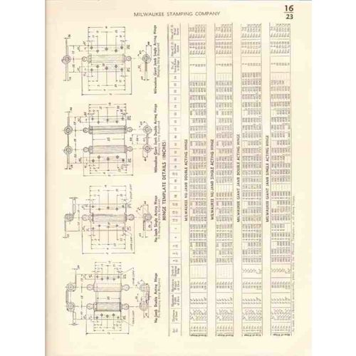 milwaukee stamping company 1941 lawson hinges lavatory vintage catalog