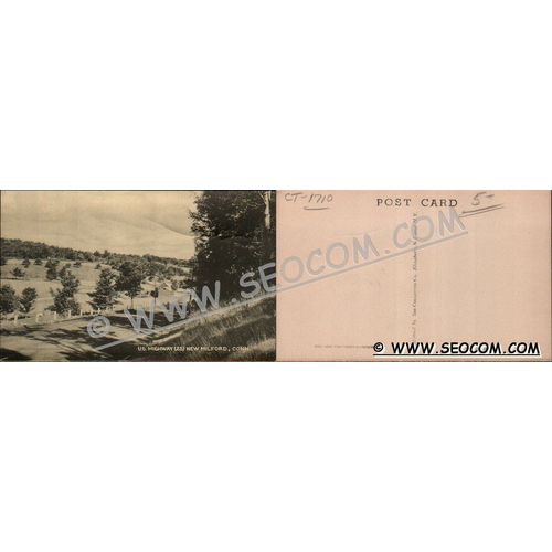 CT New Milford Postcard U S Highway 25 ct_box4, getfrom3, ~1710