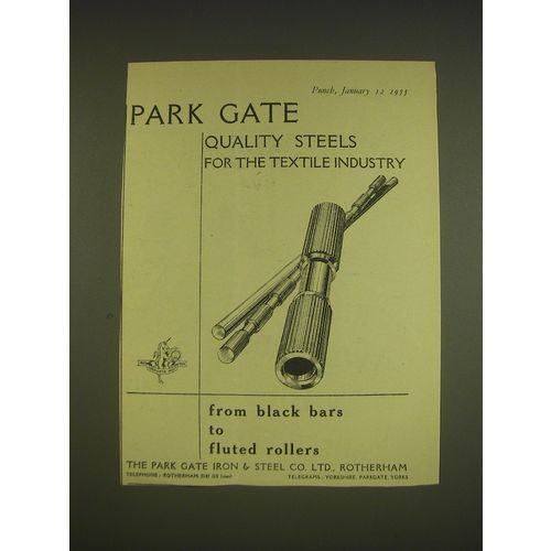 1955 Park Gate Steel Ad - Park Gate quality steels for the textile industry