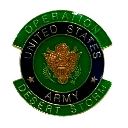 Operation Desert Storm United States Army Hat Tac or Lapel Pin Collectors Item