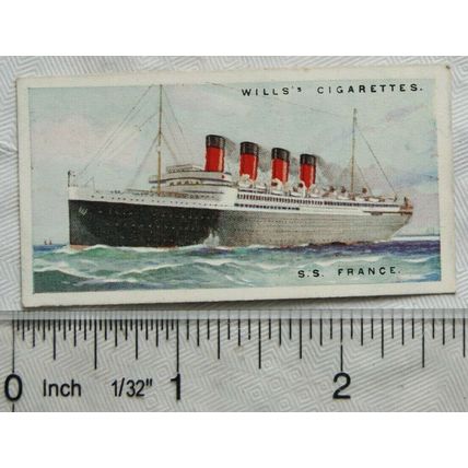 1924 Wills Merchant Ships of the World 18 SS France