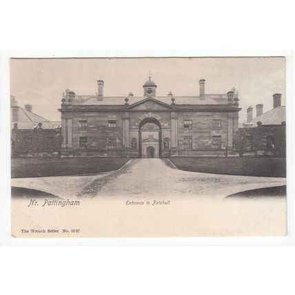 Entrance to Patshull Hall Pattingham Postcard Staffordshire The Wrench Series