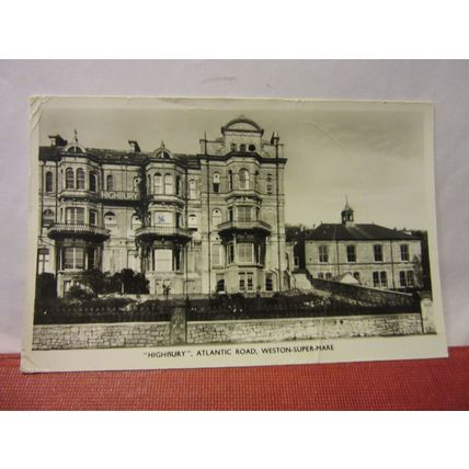 'HIGHBURY', ATLANTIC ROAD, WESTON-SUPER-MARE used vintage postcard RP 1968 pm =