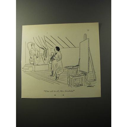 1953 Cartoon by Alain (Daniel Brustlein) - That will be all, Mrs. Goodwin