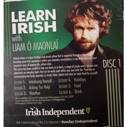 Learn Irish From The Independent Disc 1 Audio Book CD With Liam O'Maonlai