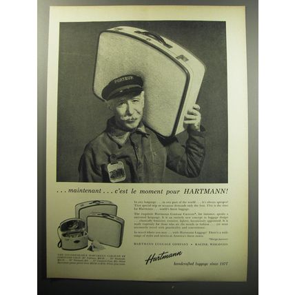 1957 Hartmann Luggage Ad - maintenant.. c'est le moment pour Hartmann