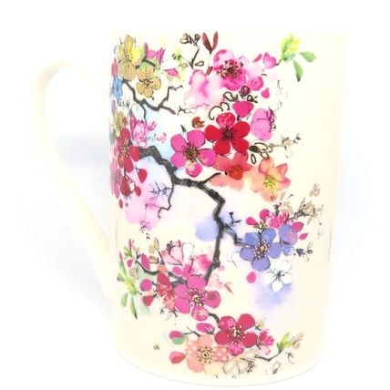 Pink Blossom Mug Fine China 10.5 CM - Christmas Gift Ceramic Tableware