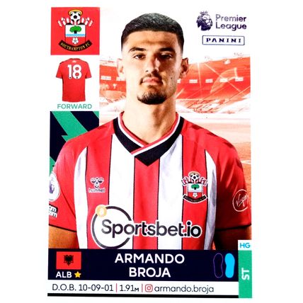 Panini Premier League 2022 (2021 2022) #515: Armando Broja 1st Rookie Sticker RC