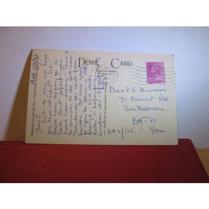 WILMINGTON PRIORY, SUSSEX. used vintage postcard 1972 pm =