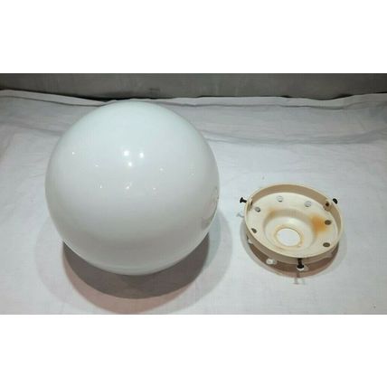 Vintage White Glass Orb/Globe Glass Light Shade