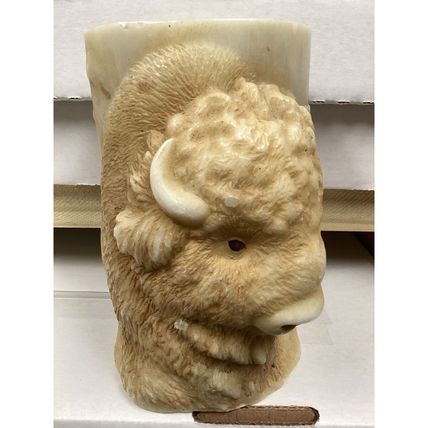 Bison Unscented 3-D Pillar Candle Brand New Amazing Detail