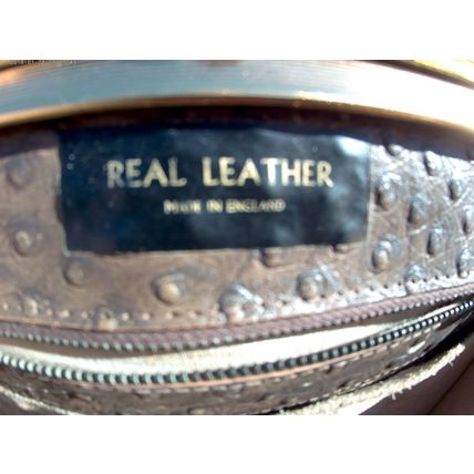 Vintage 1960's Brown Hand Bag - Mock Ostrich Skin