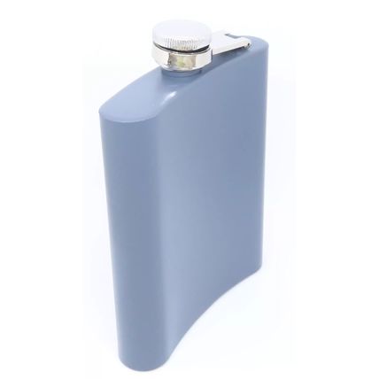 His Lordships Tipple Hip Flask Metal Grey 12 CM Screw Top Lid 7 0z Capacity