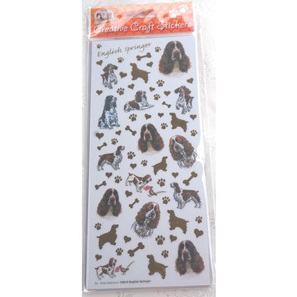 ENGLISH SPRINGER SPANIEL -CRAFT STICKERS - SCRAP BOOKING CARD CRAFT