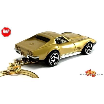 RARE KEYCHAIN 68~70 GOLD CHEVY CORVETTE 427 C3 CUSTOM Ltd Ed. GREAT GIFT