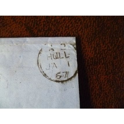 1866 GB QV 1d Red stamp AN Plate 78 cover Moss & Lowe Solicitors Hull London