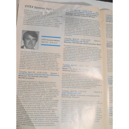 CITEX 1989 - "only computer trade show to address Southern market" - Program
