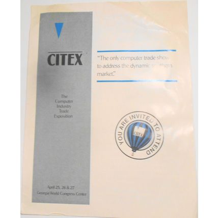 CITEX 1989 - "only computer trade show to address Southern market" - Program