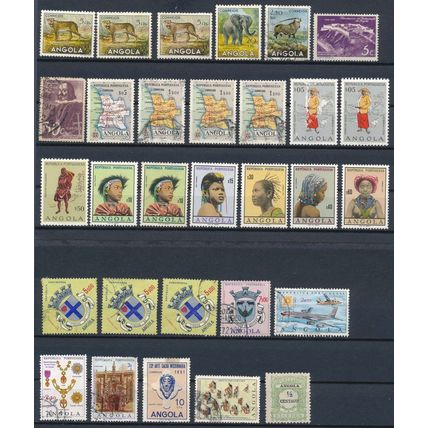 30 Stamp Selection - Angola - F H & NM H