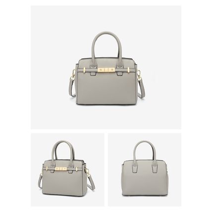 Genuine Leather Womens Purses and Handbags Shoulder Bag Grey
