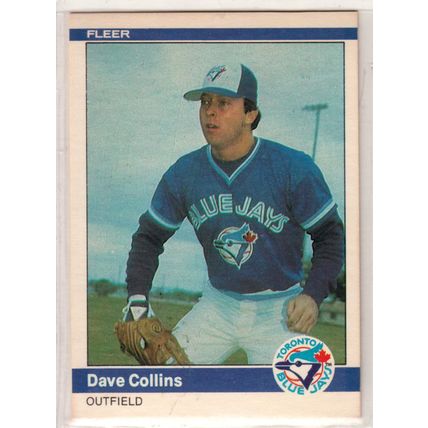 1984 Fleer baseball card #151 Dave Collins - Blue Jays