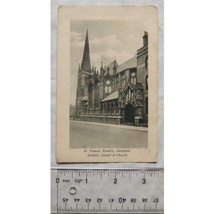 pre 1918 postcard St Francis Xavier's Church, Liverpool