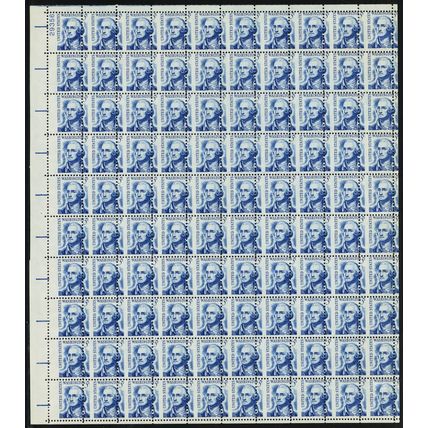 1283B, MNH 5¢ - Large Misperforation Error Sheet of 100 * Stuart Katz