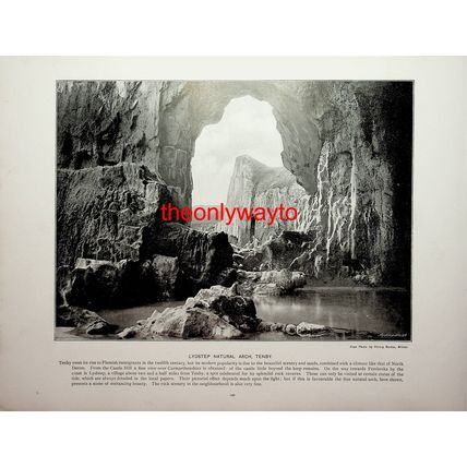 Bury Hills, Newmarket And Lydstep Arch, Tenby, Book Illustration (Print), c1897