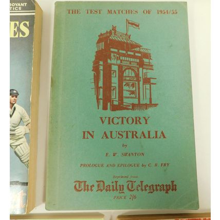 5x Vintage Cricket Books Sidney Barnes - Test Match Records - WG Grace &c