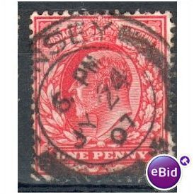 GB stamps 1902-10 KEV11 - 1d SG219 Guernsey 1