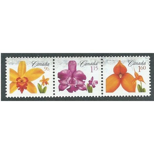 CAN 2007 'STRIP OF 3 'FLOWERS' (EX M/S) FINE USED (EBID38-276)