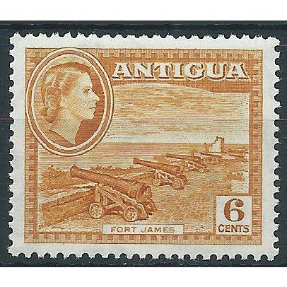 Antigua 1953 SG126 6c Yellow-Ochre Mounted Mint . ..