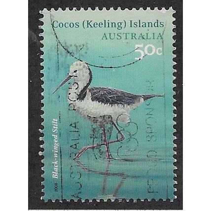 CKI 2008 50c 'BIRDS - BLACK WINGED STILT' FINE USED (EBID70-941)