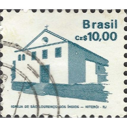 BRAZIL, St. Lawrence of the Indians church, Niteroi, blue 1987, 10cruz