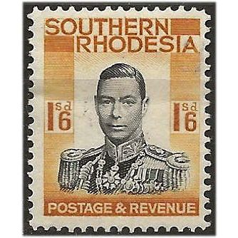 Southern Rhodesia 1937 SG49 1/6d Black & Orange-Yellow Mounted Mint ..