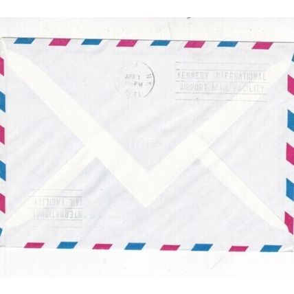 Switzerland 1971 Swissair FF B-747 to Kennedy NY FDC Geneva Airport Cancel VGC
